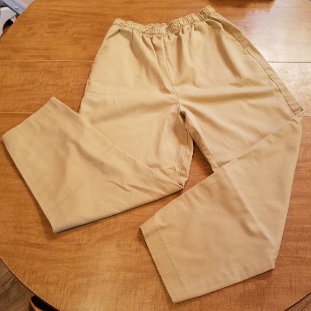 Vintage khaki pants, size 14, brand is Act III, Made in USA, pockets